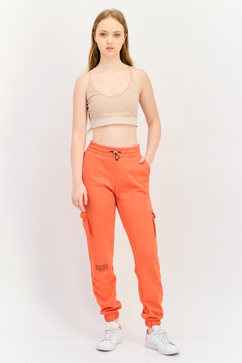 Nike Women Standard Fit Training Sweatpants, Tomato Red - Image 4